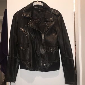 URBAN OUTFITTERS Vegan leather black moto jacket